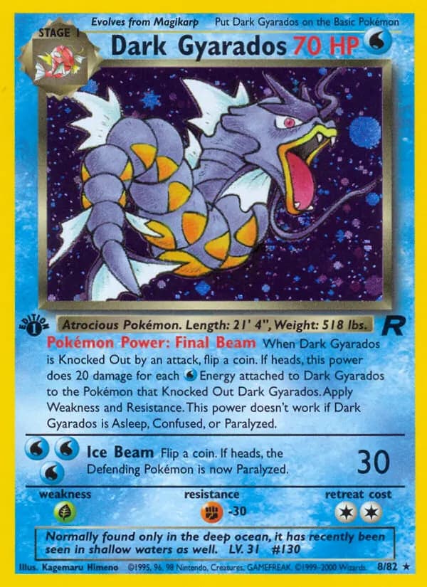 Dark Gyarados — Team Rocket 8 Pokémon card