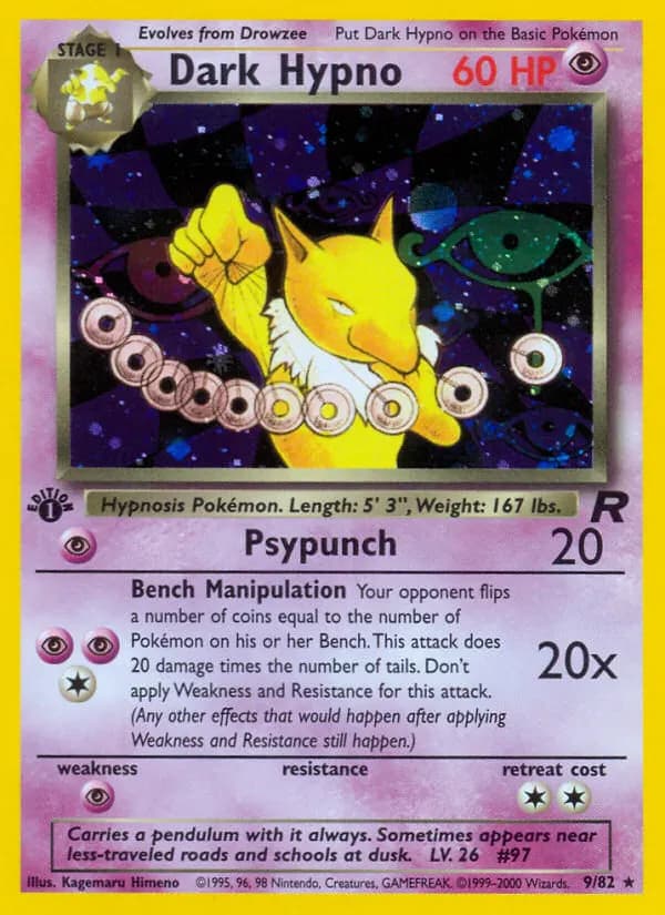 Dark Hypno — Team Rocket 9 Pokémon card