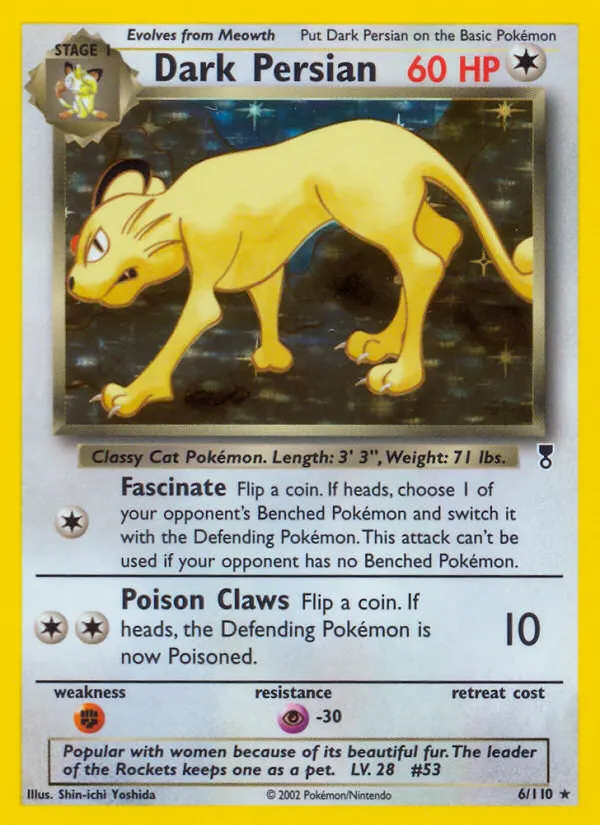 Dark Persian — Legendary Collection 6 Pokémon card