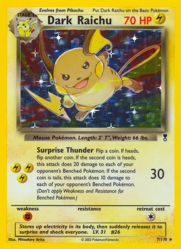 Dark Raichu — Legendary Collection 7 Pokémon card