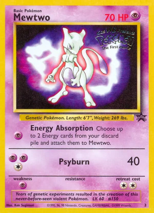 Mewtwo — Wizards Black Star Promos 3 Pokémon card