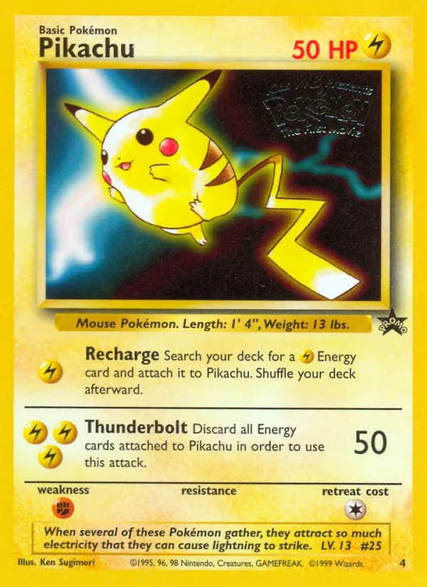 Pikachu — Wizards Black Star Promos 4 French Pokémon card
