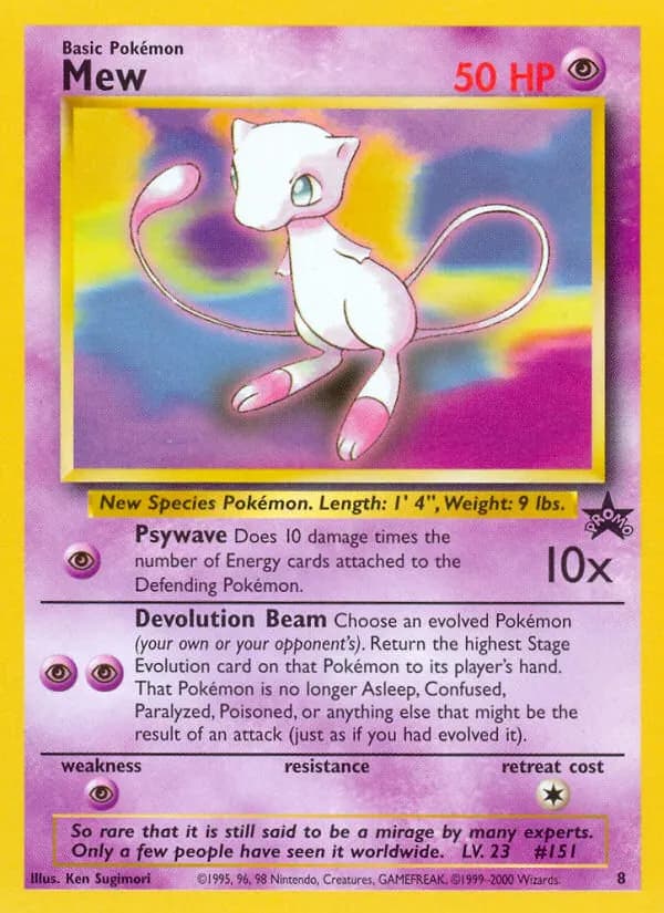 Mew — Wizards Black Star Promos 8 Pokémon card