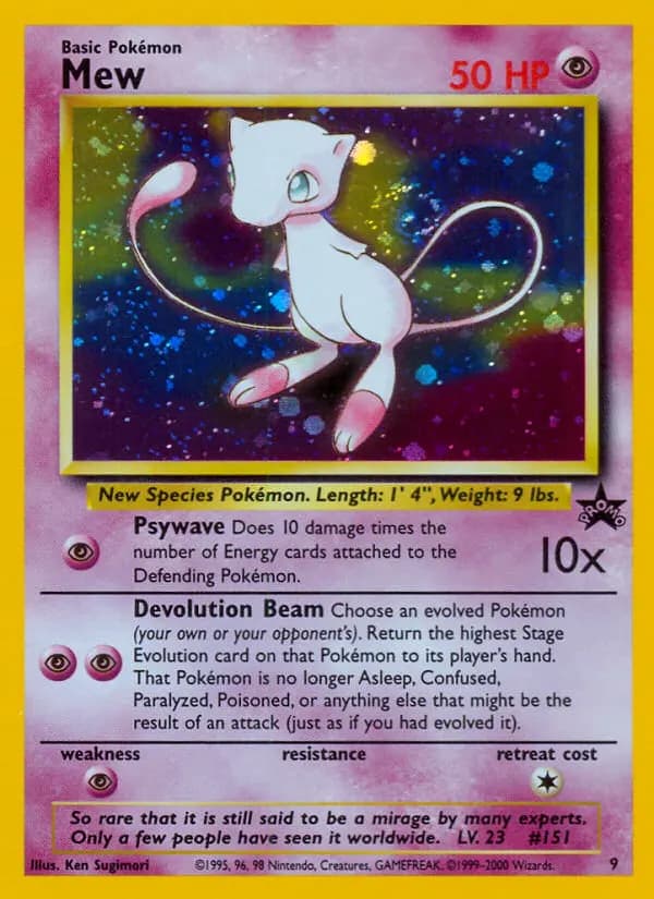 Mew — Wizards Black Star Promos 9 Pokémon card