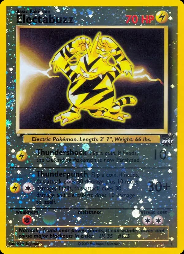 Electabuzz — Best of Game 1 Pokémon card