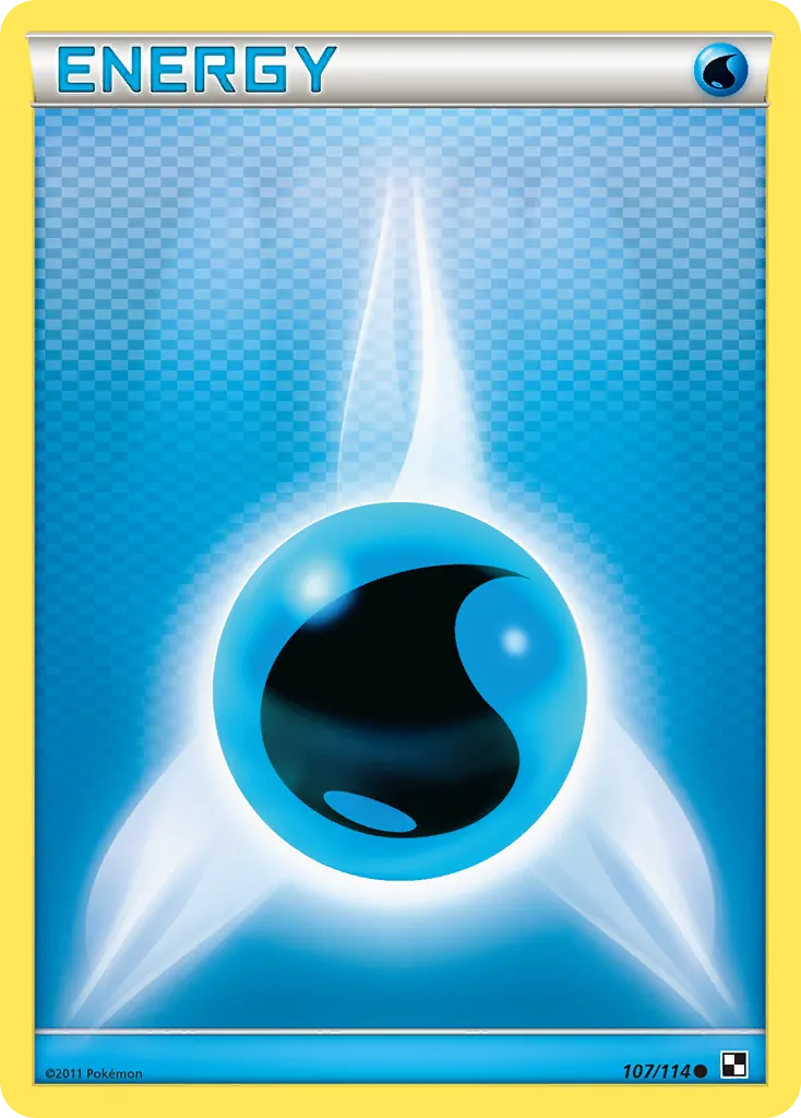 Water Energy — Black & White 107 Pokémon card
