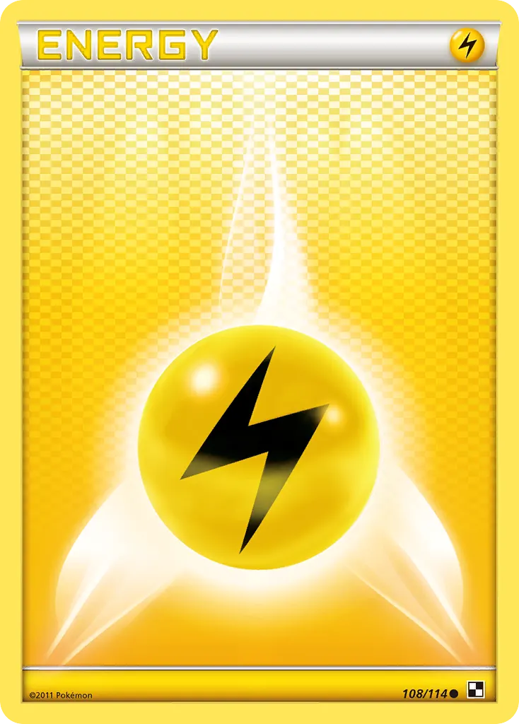 Lightning Energy — Black & White 108 Pokémon card