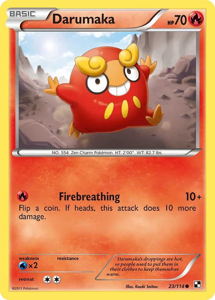 Darumaka — Black & White 23 Pokémon card