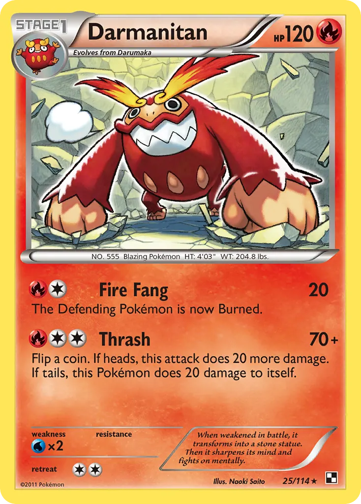 Darmanitan — Black & White 25 Pokémon card