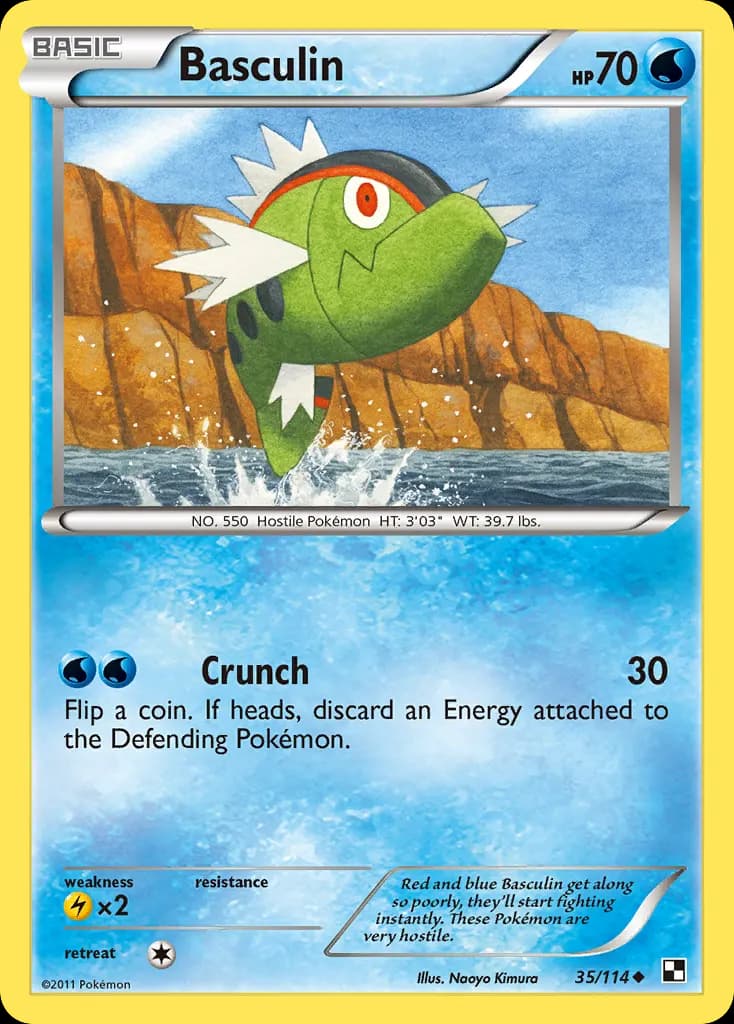 Basculin — Black & White 35 Pokémon card