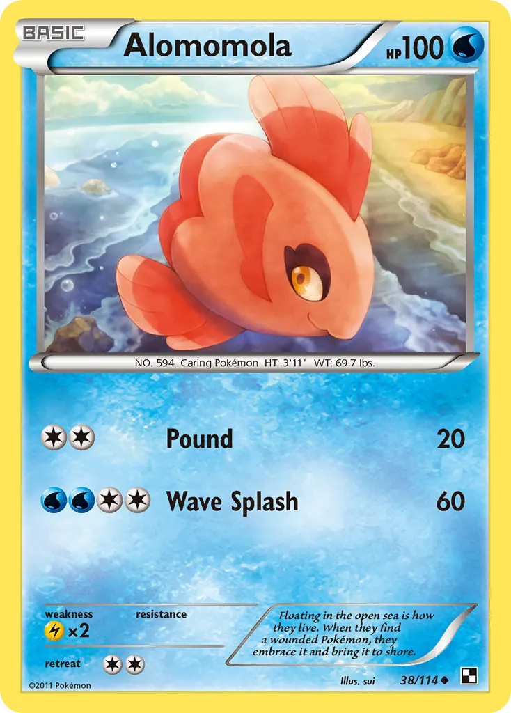 Alomomola — Black & White 38 Pokémon card