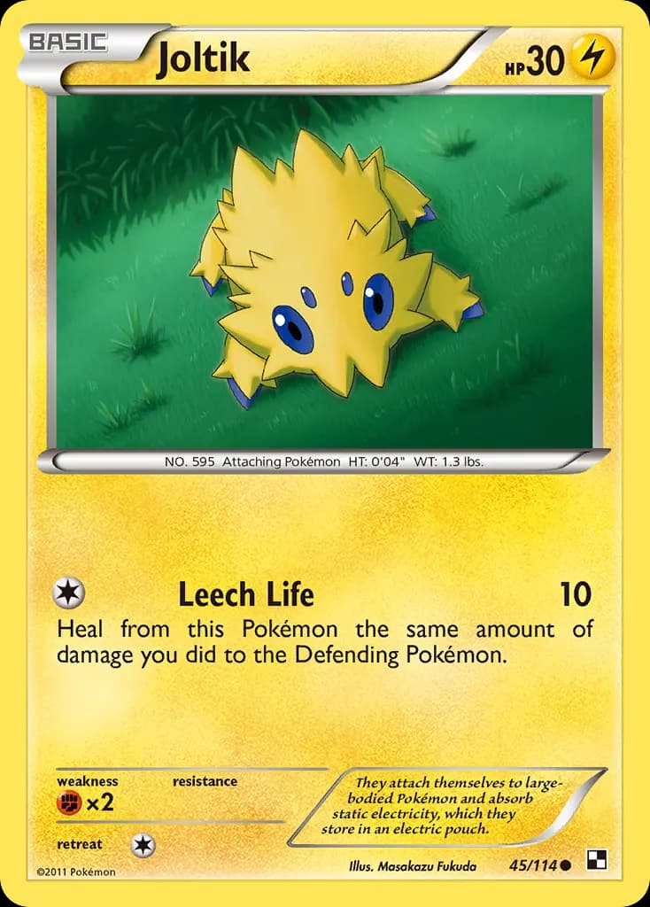 Joltik — Black & White 45 Pokémon card