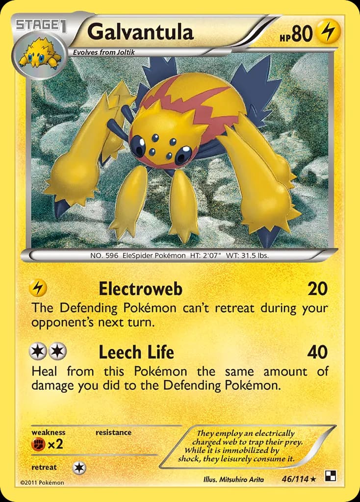 Galvantula — Black & White 46 Pokémon card