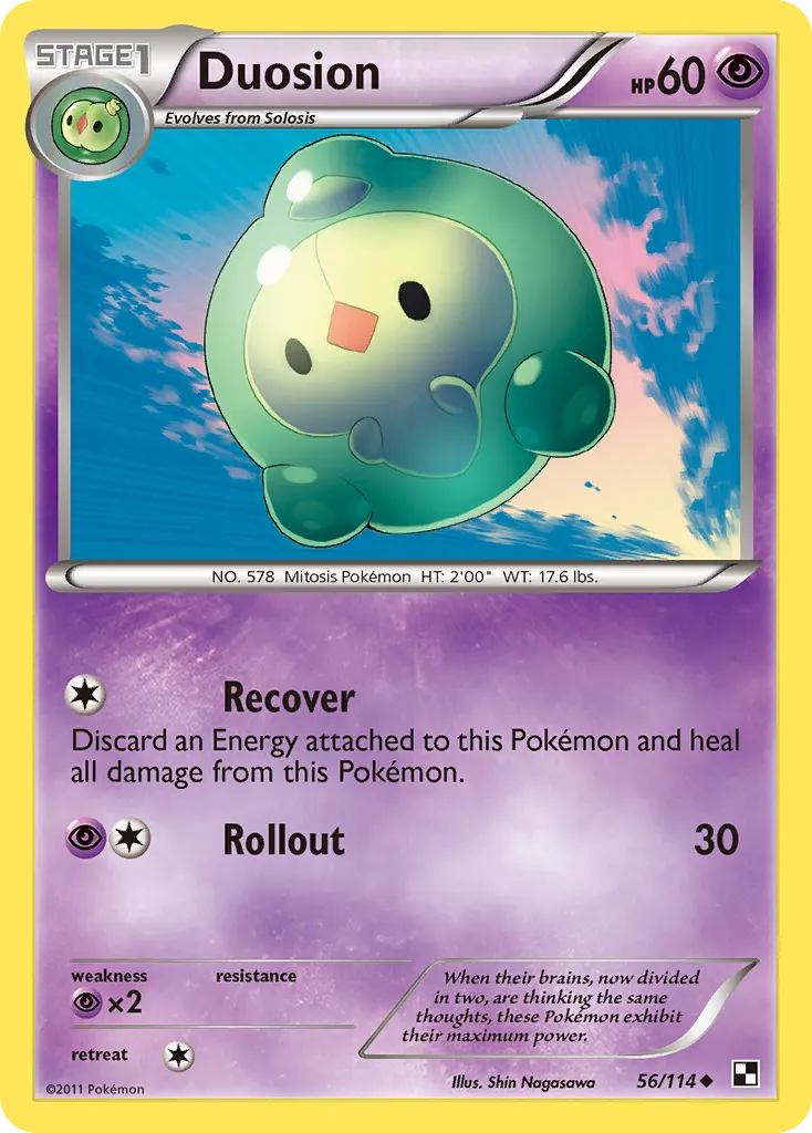 Duosion — Black & White 56 Pokémon card