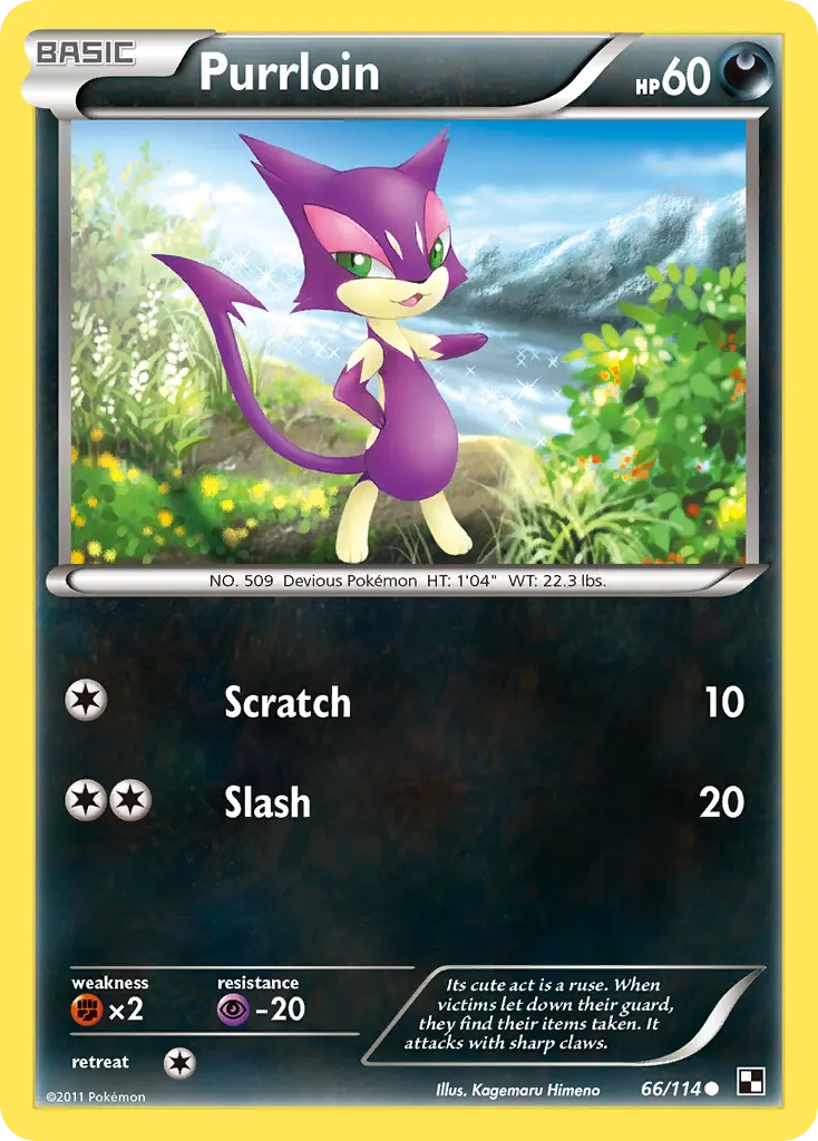 Purrloin — Black & White 66 Pokémon card
