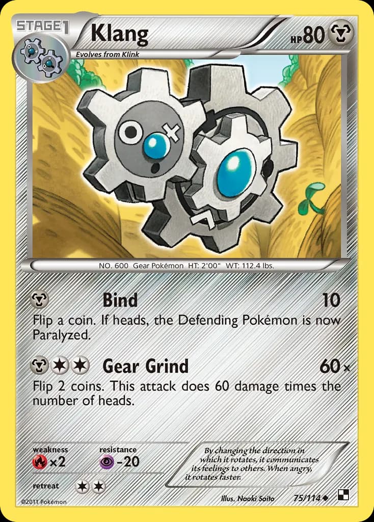 Klang — Black & White 75 Pokémon card