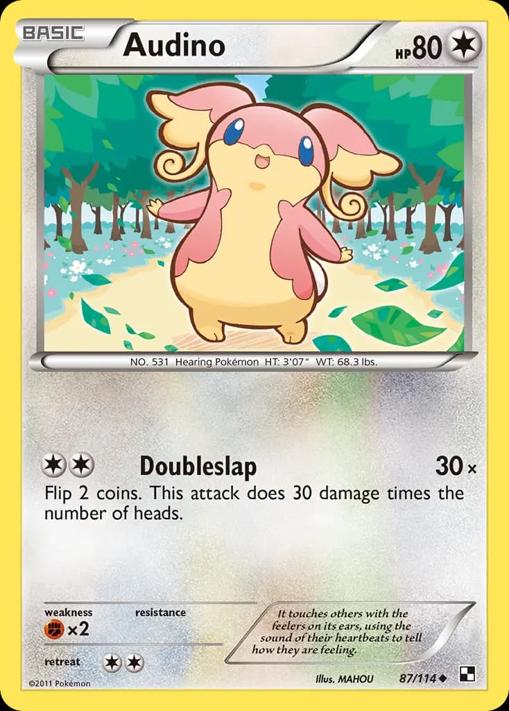 Audino — Black & White 87 Pokémon card