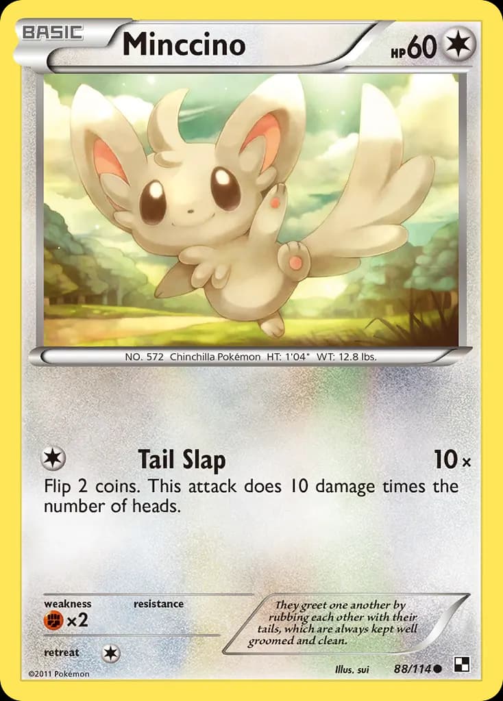 Minccino — Black & White 88 Pokémon card