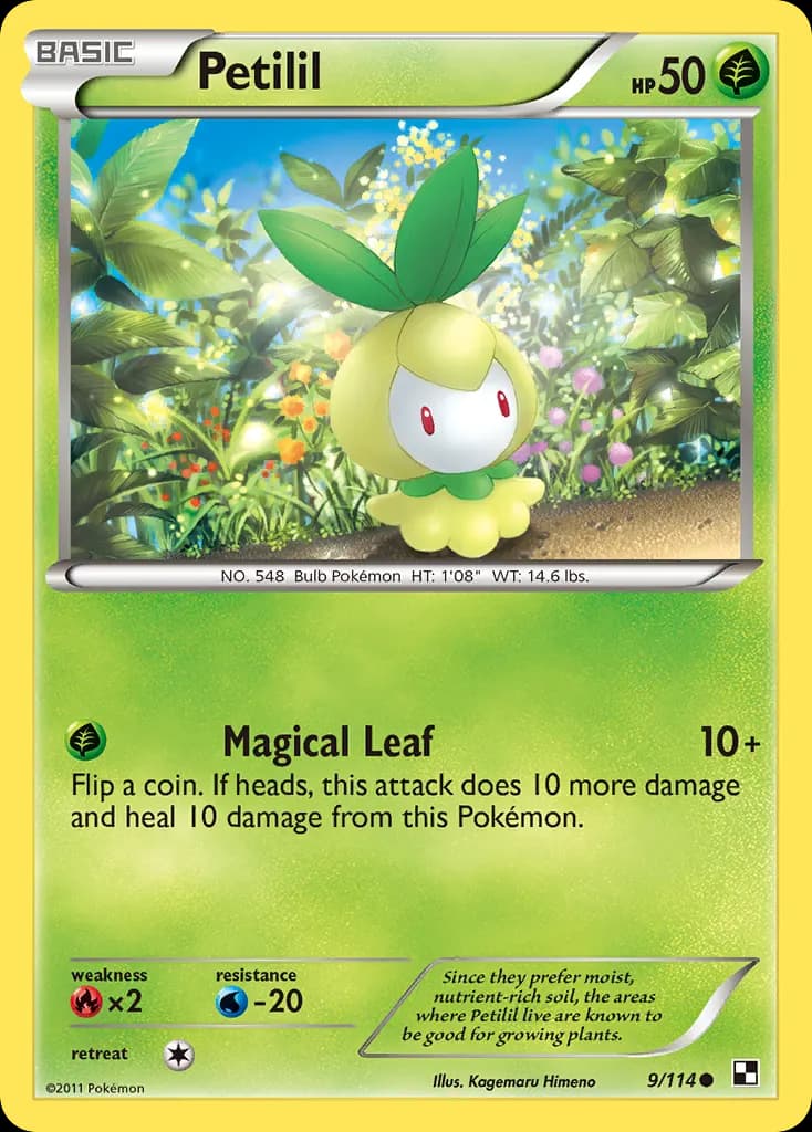 Petilil — Black & White 9 Pokémon card