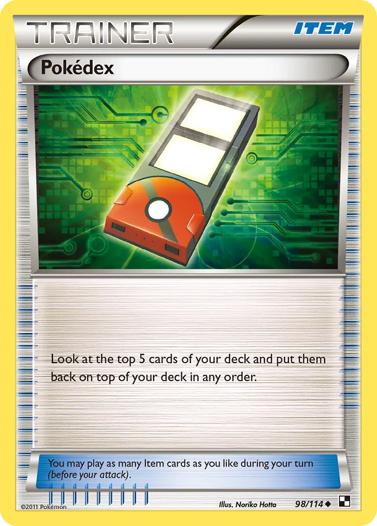 Pokédex — Black & White 98 Pokémon card