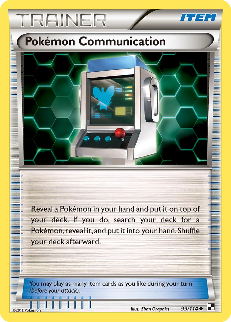 Pokémon Communication — Black & White 99 Pokémon card