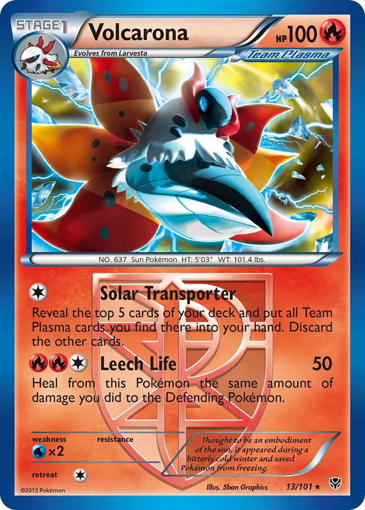 Volcarona — Plasma Blast 13 Pokémon card