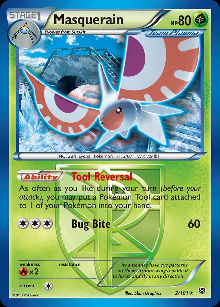Masquerain — Plasma Blast 2 Pokémon card