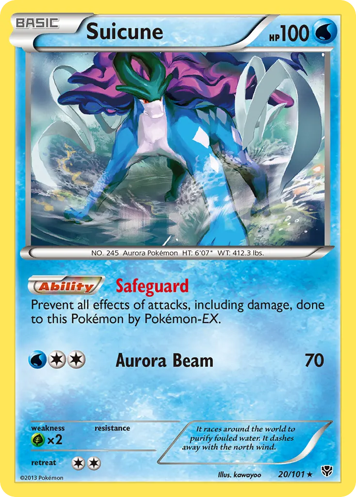 Suicune — Plasma Blast 20 Pokémon card