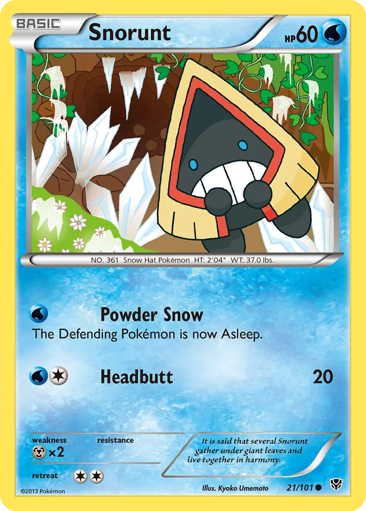 Snorunt — Plasma Blast 21 Pokémon card