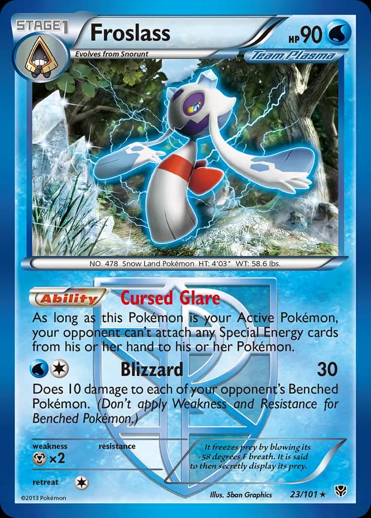 Froslass — Plasma Blast 23 Pokémon card