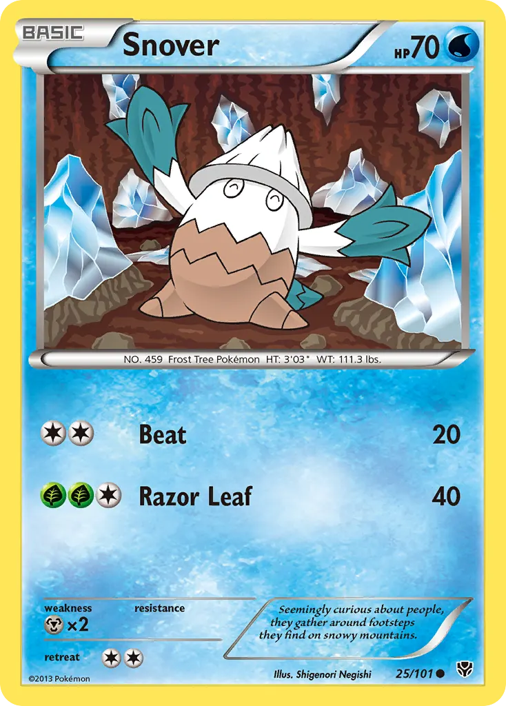 Snover — Plasma Blast 25 Pokémon card