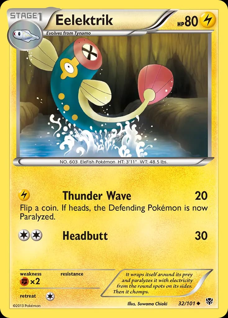 Eelektrik — Plasma Blast 32 Pokémon card