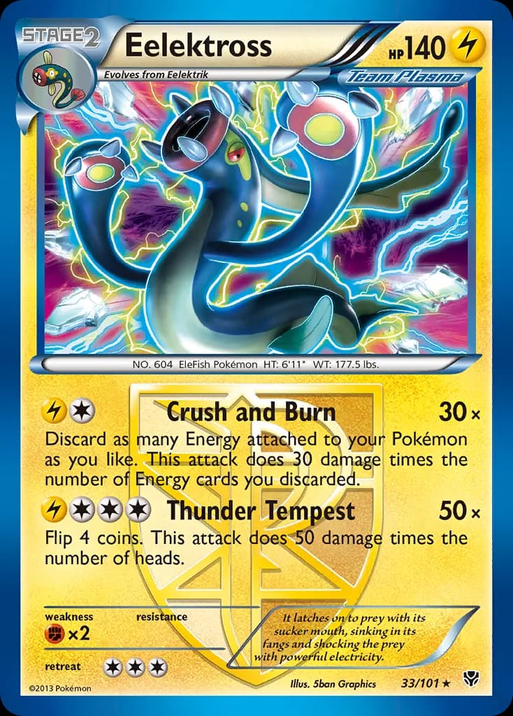 Eelektross — Plasma Blast 33 Pokémon card