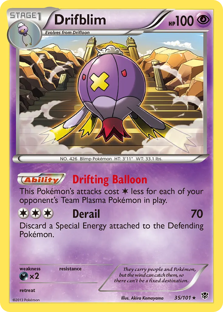 Drifblim — Plasma Blast 35 Pokémon card
