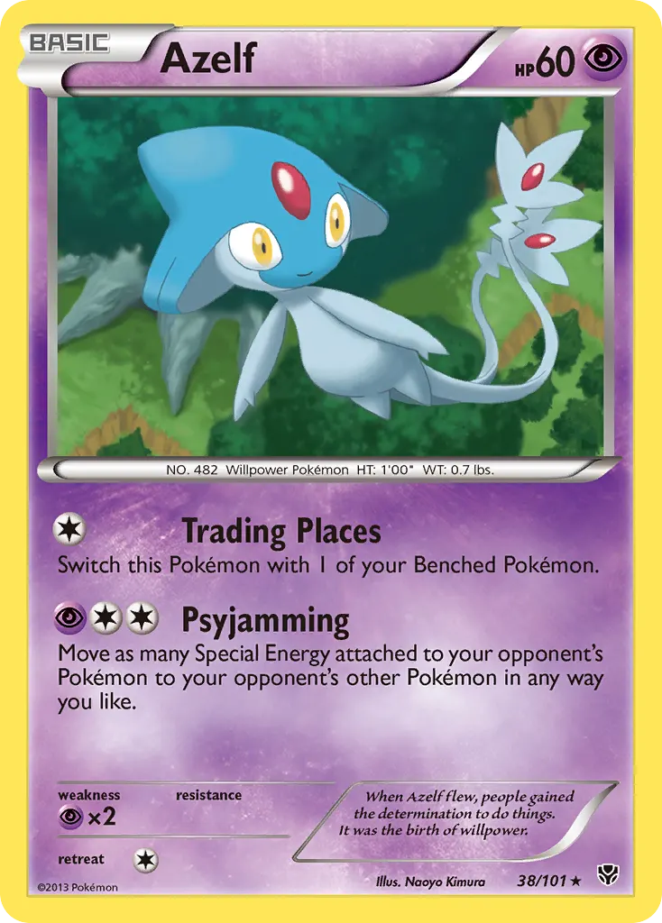 Azelf — Plasma Blast 38 Pokémon card