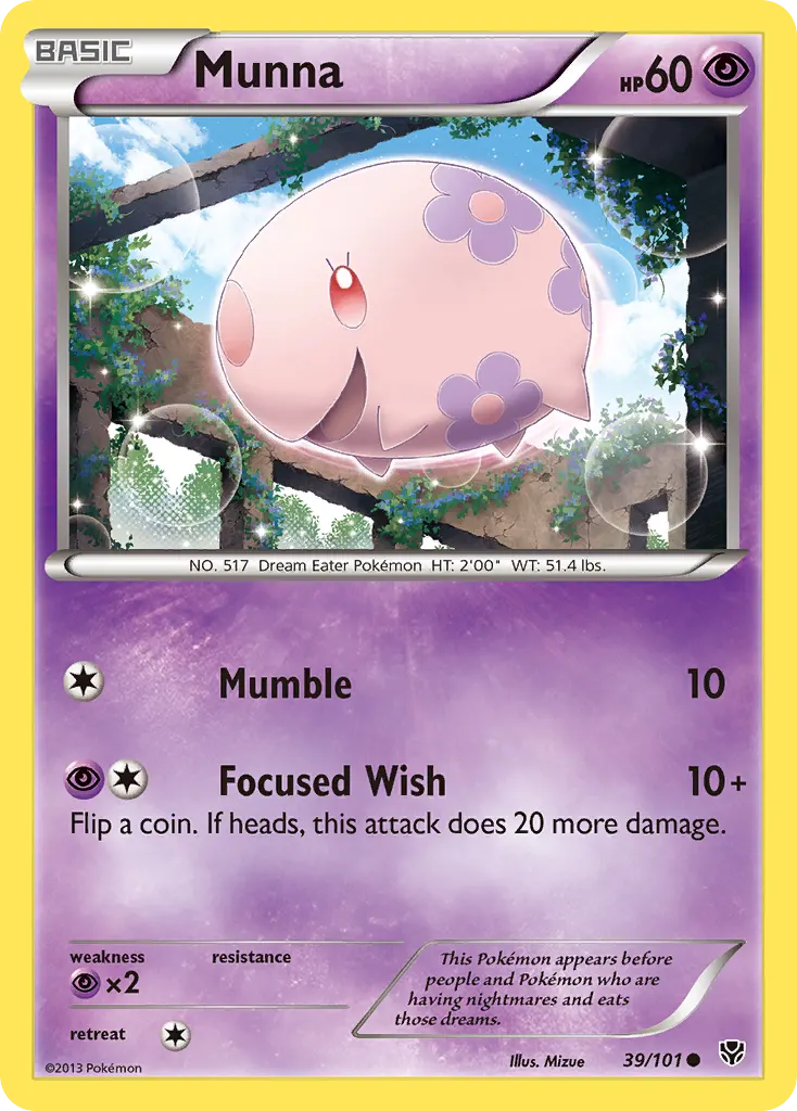 Munna — Plasma Blast 39 Pokémon card