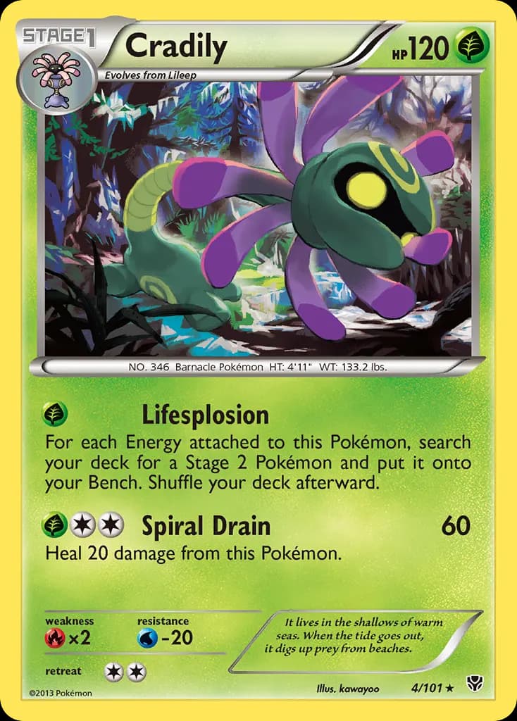 Cradily — Plasma Blast 4 Pokémon card
