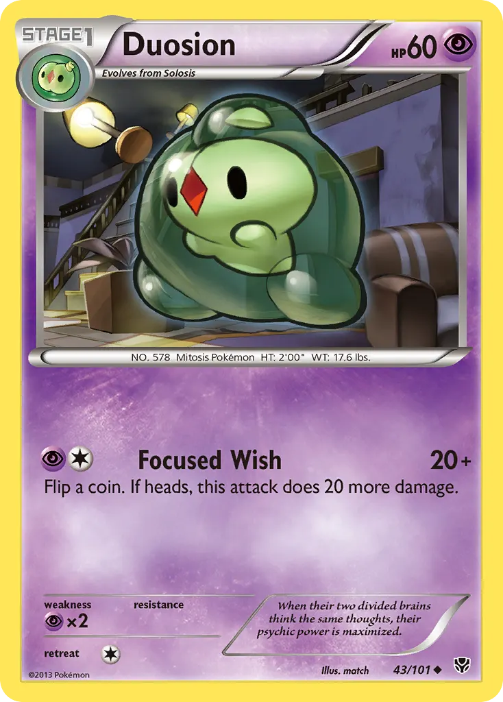 Duosion — Plasma Blast 43 Pokémon card