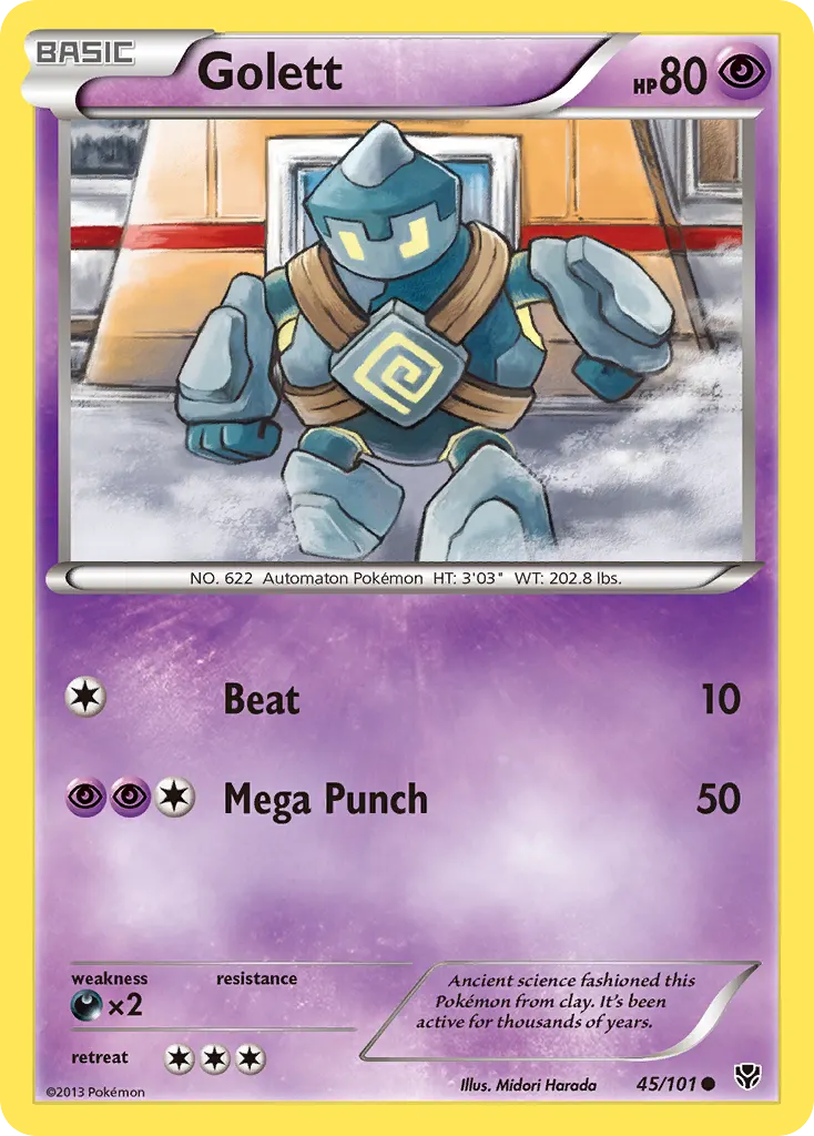 Golett — Plasma Blast 45 Pokémon card