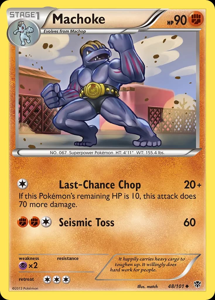 Machoke — Plasma Blast 48 Pokémon card