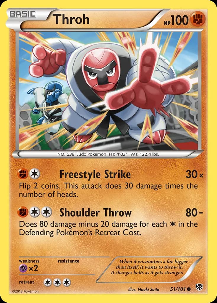 Throh — Plasma Blast 51 Pokémon card