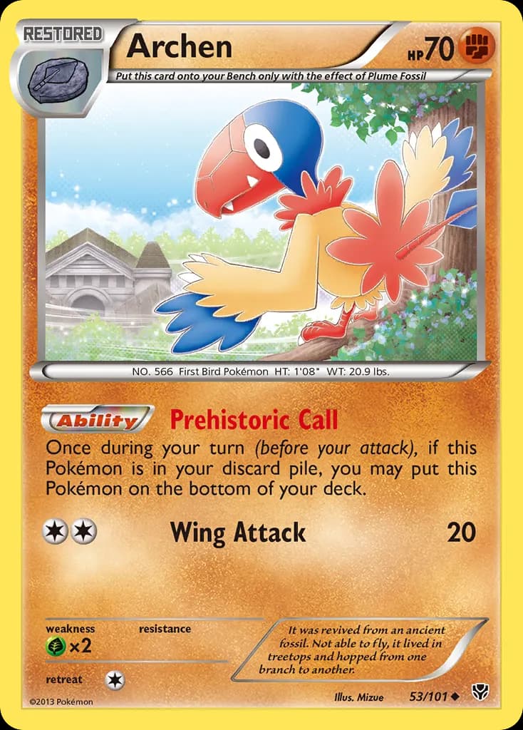 Archen — Plasma Blast 53 Pokémon card