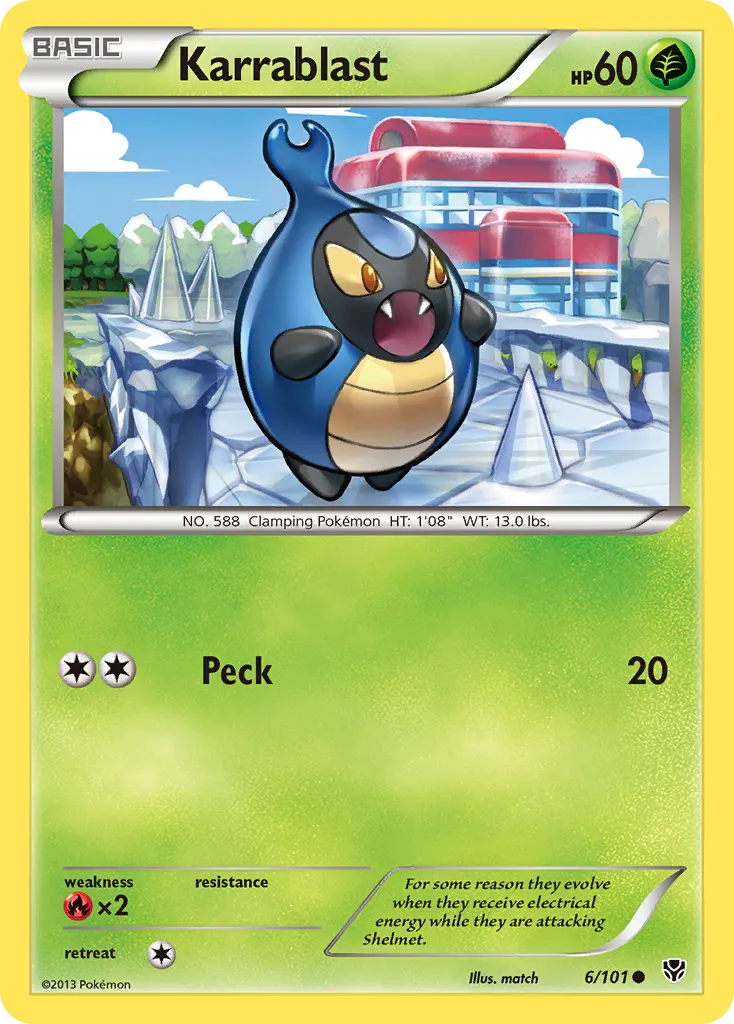 Karrablast — Plasma Blast 6 Pokémon card