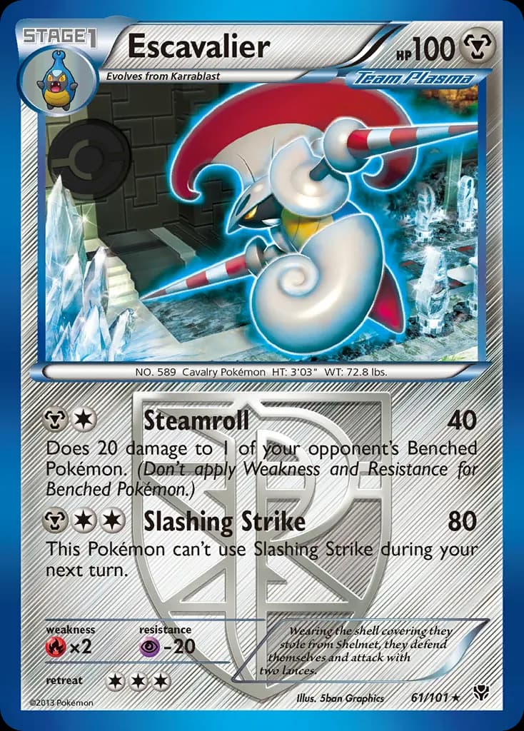 Escavalier — Plasma Blast 61 Pokémon card