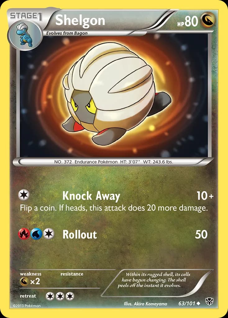 Shelgon — Plasma Blast 63 Pokémon card
