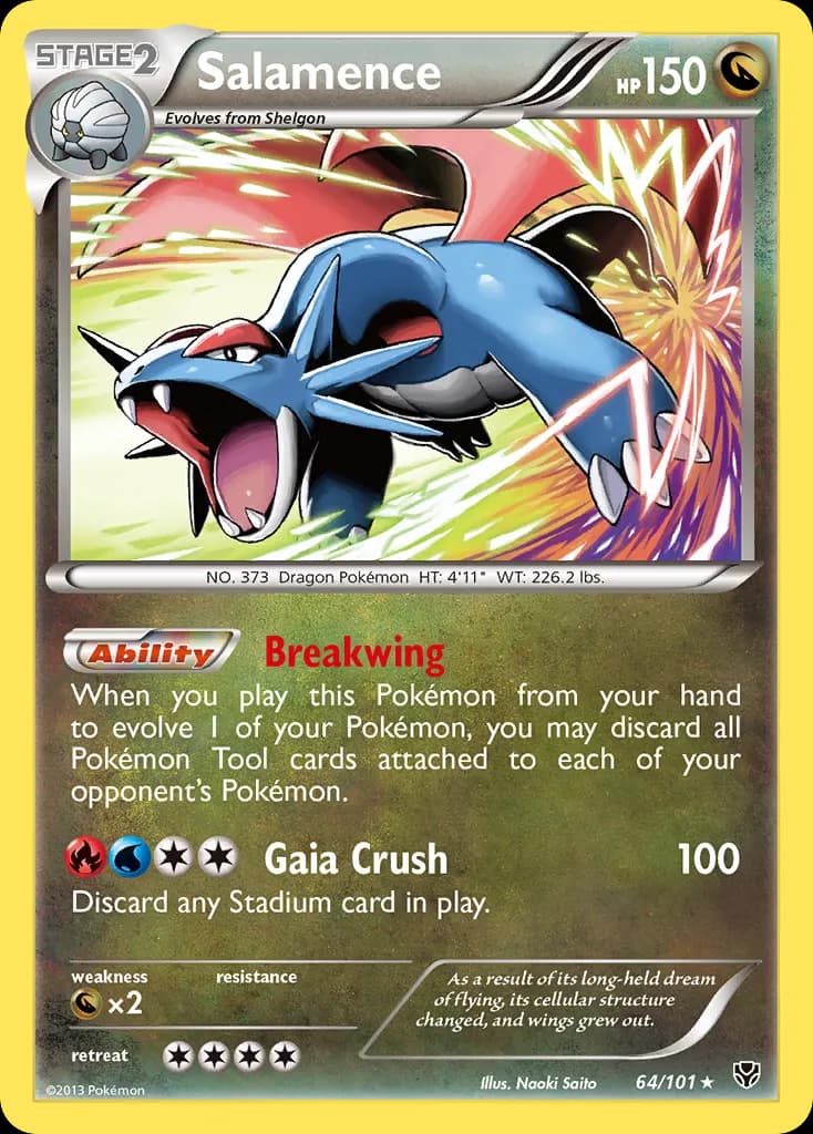 Salamence — Plasma Blast 64 Pokémon card