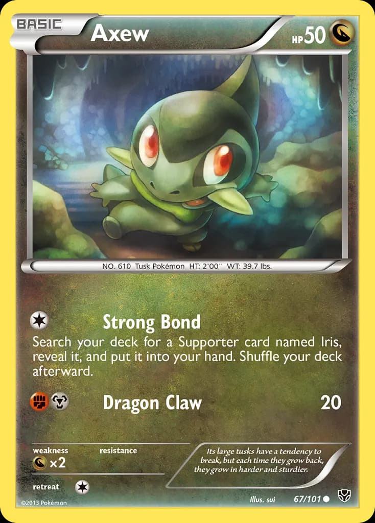 Axew — Plasma Blast 67 Pokémon card