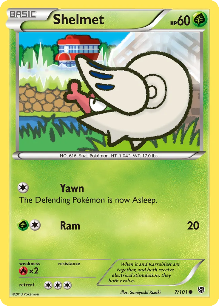 Shelmet — Plasma Blast 7 Pokémon card