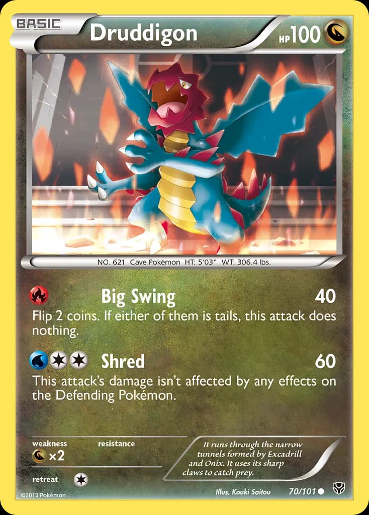 Druddigon — Plasma Blast 70 Pokémon card