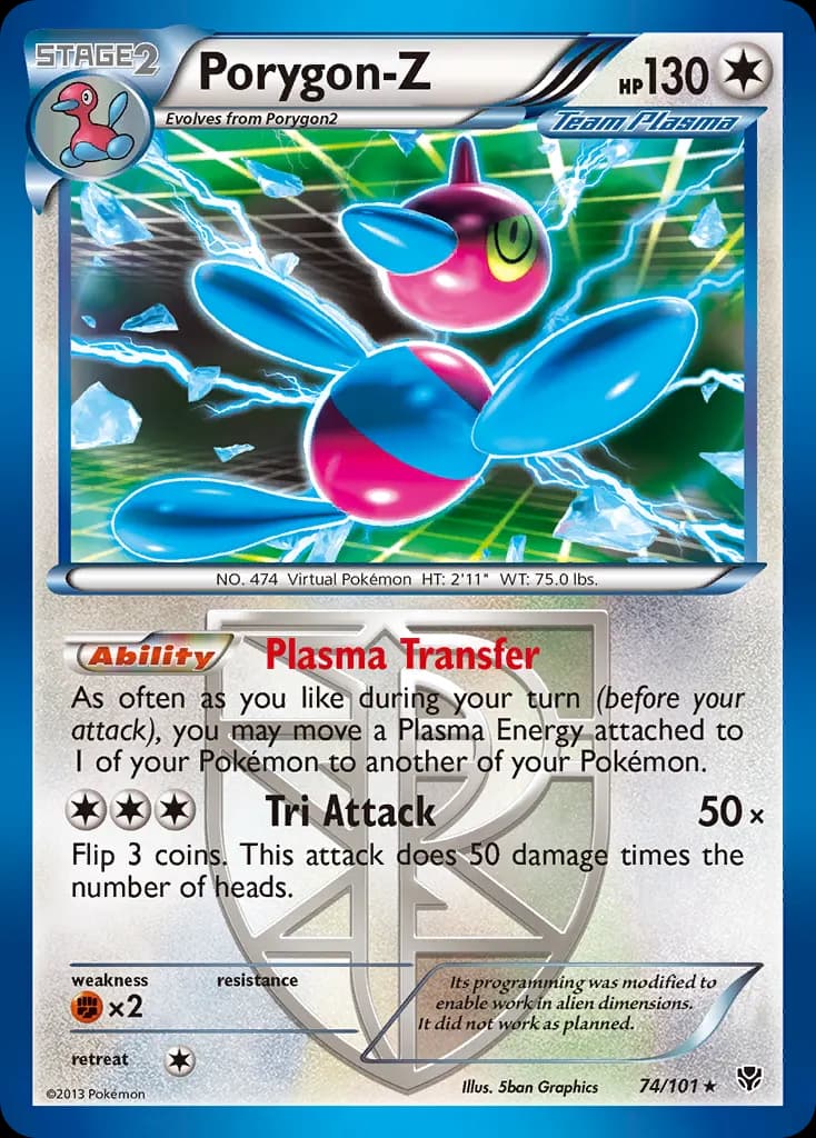 Porygon-Z — Plasma Blast 74 Pokémon card